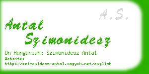 antal szimonidesz business card